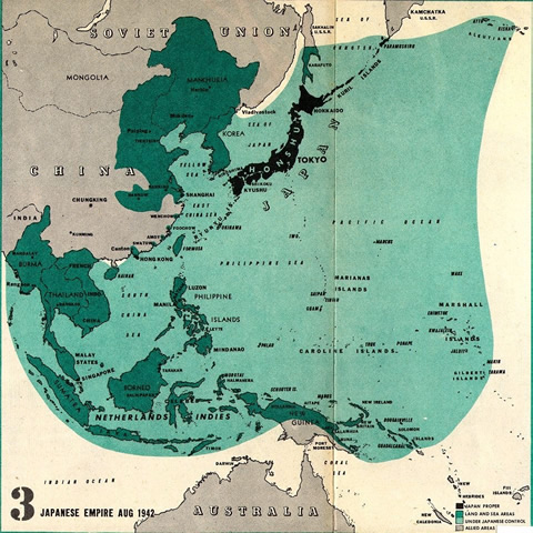 日本の最大勢力の地図